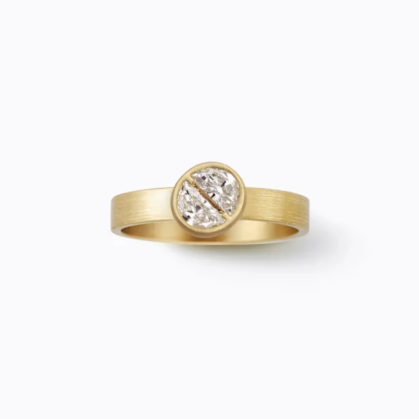 Align Half Round Diamond Ring 01^Shihara Fashion