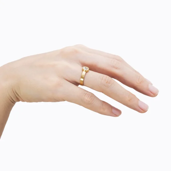 Align Half Round Diamond Ring 01^Shihara Fashion