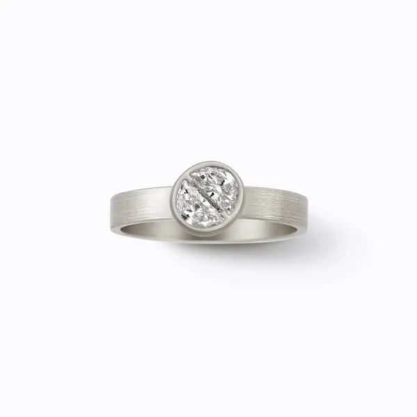 Align Half Round Diamond Ring 01^Shihara Fashion