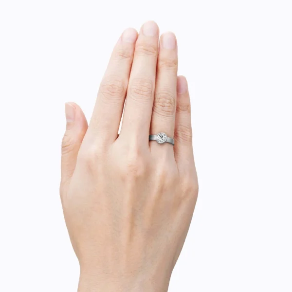Align Half Round Diamond Ring 01^Shihara Fashion
