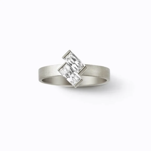 Align Rectangle Diamond Ring 02^Shihara Hot