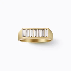 Baguette Diamond Signet Ring^Shihara Clearance
