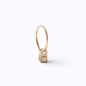 Boxed Diamond Earring 01 L^Shihara Fashion