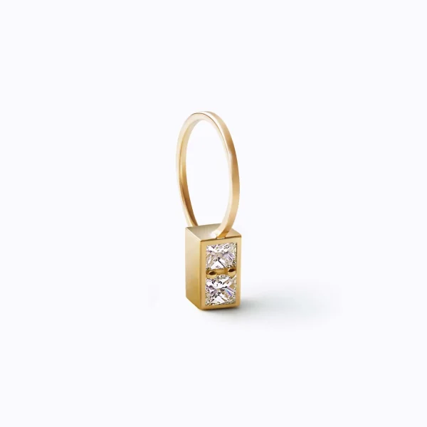 Boxed Diamond Earring 02 L^Shihara Best