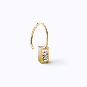 Boxed Diamond Earring 02 L^Shihara Best