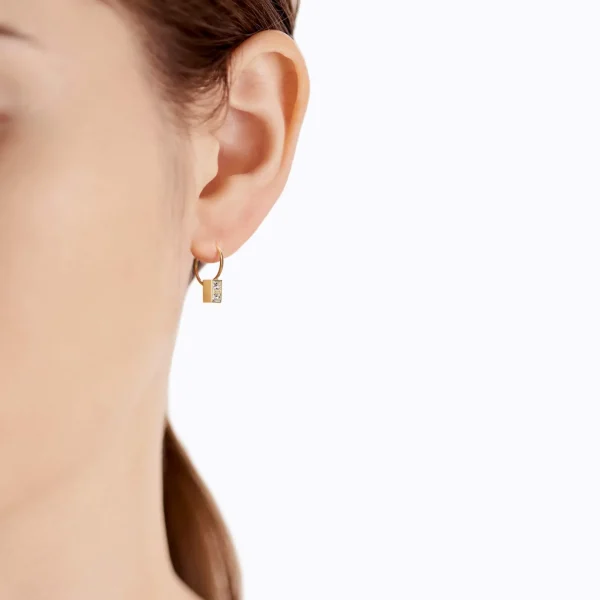 Boxed Diamond Earring 02 L^Shihara Best