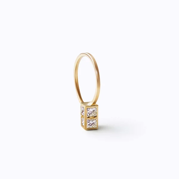 Boxed Diamond Earring 01 R^Shihara Best