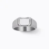 Cut-Cornered Rectangular Signet Ring^Shihara Best