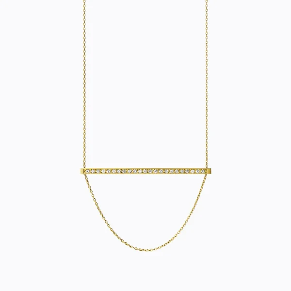 Diamond Bar Necklace 01^Shihara Clearance