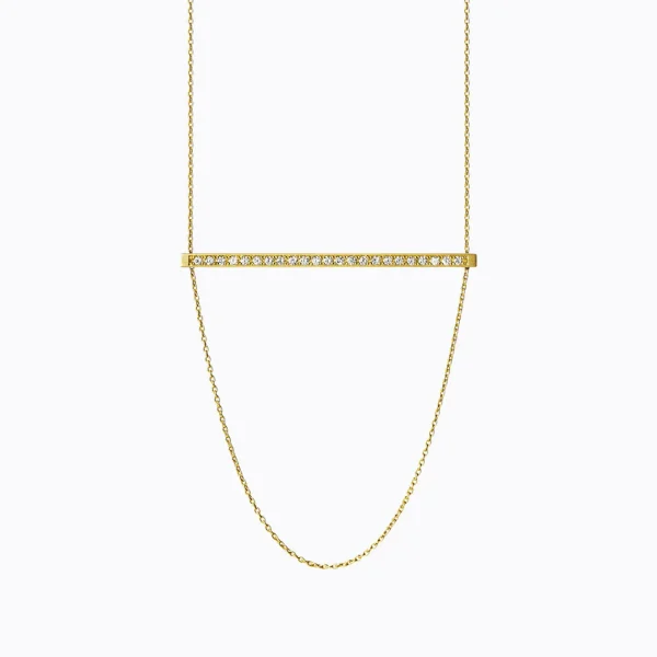 Diamond Bar Necklace 01^Shihara Clearance