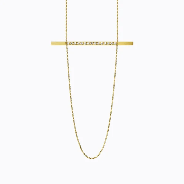 Diamond Bar Necklace 02^Shihara Online