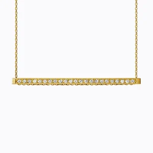 Diamond Bar Necklace 01^Shihara Clearance