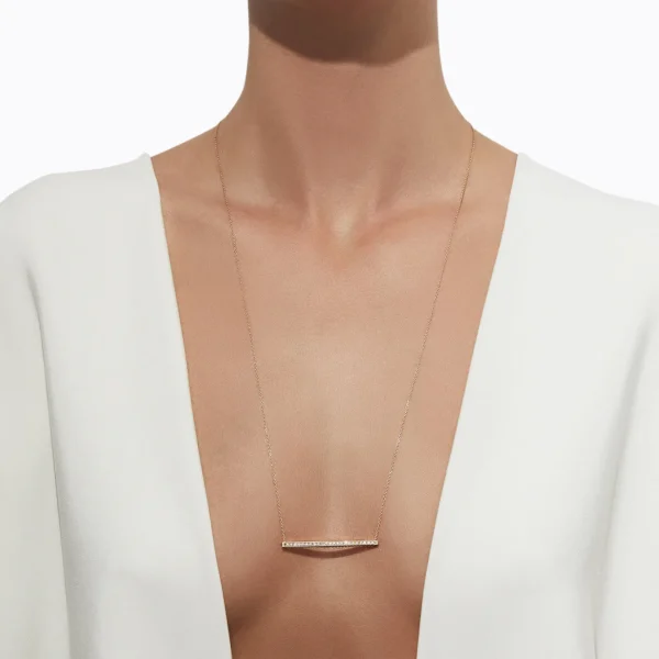Diamond Bar Necklace 01^Shihara Clearance