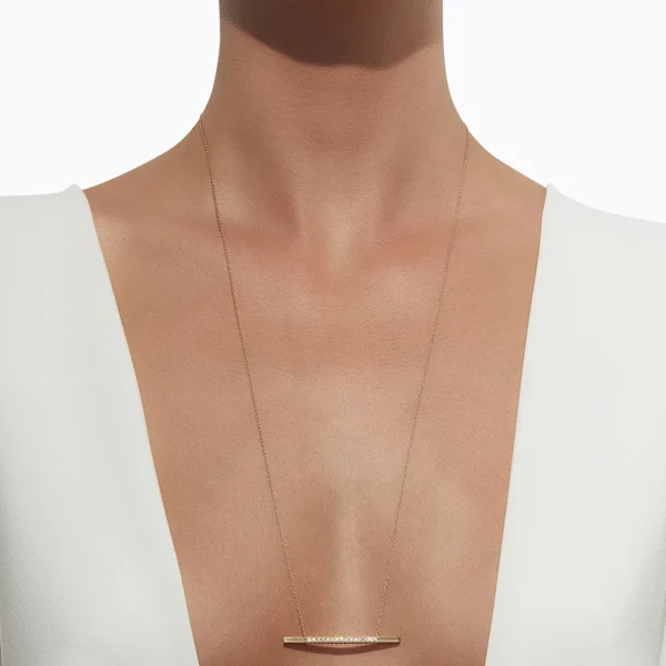 Diamond Bar Necklace 02^Shihara Online