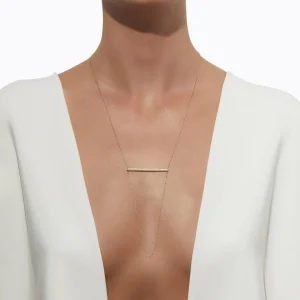Diamond Bar Necklace 01^Shihara Clearance