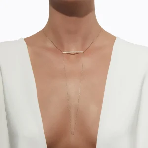 Diamond Bar Necklace 01^Shihara Clearance