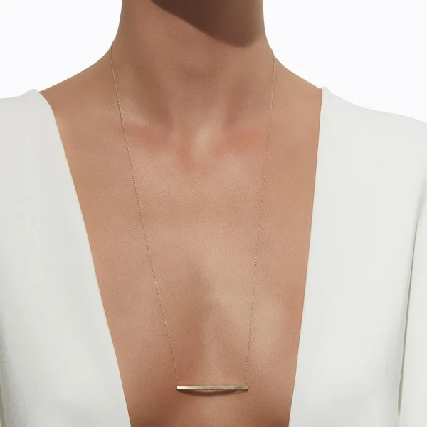 Diamond Bar Necklace 01^Shihara Clearance