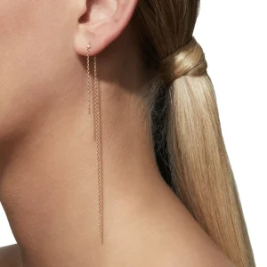 Diamond Chain Earring 150 (02)^Shihara Clearance