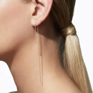Diamond Chain Earring 150 (05)^Shihara Clearance