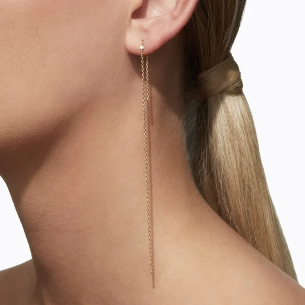 Diamond Chain Earring 150 (02)^Shihara Clearance