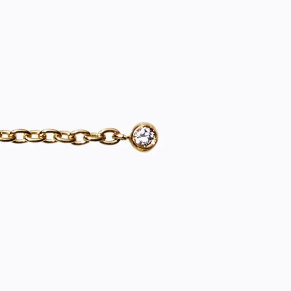 Diamond Chain Earring 150 (01)^Shihara Hot