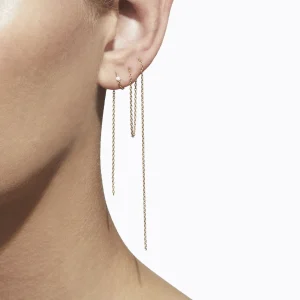 Diamond Chain Earring 250 (02)^Shihara Fashion