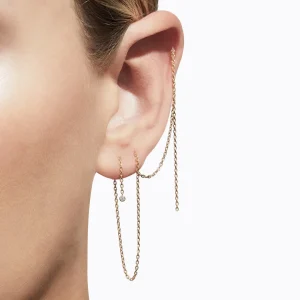 Diamond Chain Earring 250 (01)^Shihara Discount