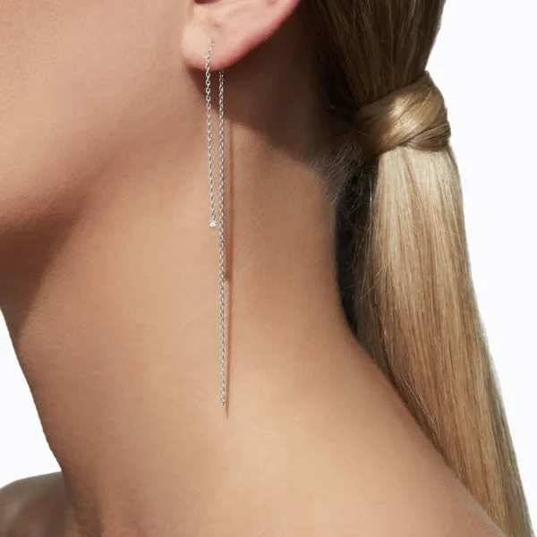 Diamond Chain Earring 150 (01)^Shihara Hot