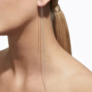 Diamond Chain Earring 250 (02)^Shihara Fashion