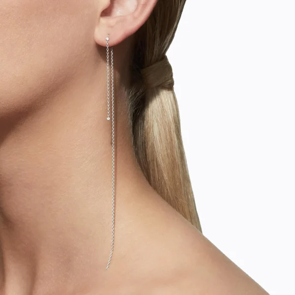 Diamond Chain Earring 200 (05)^Shihara Outlet
