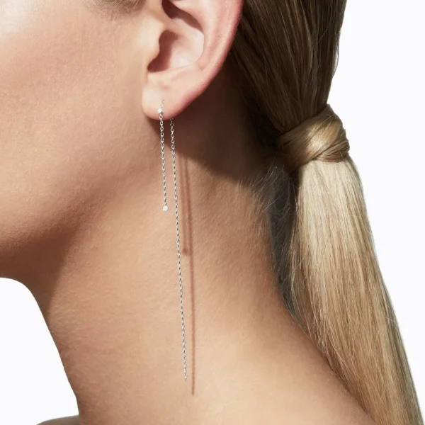 Diamond Chain Earring 150 (05)^Shihara Clearance