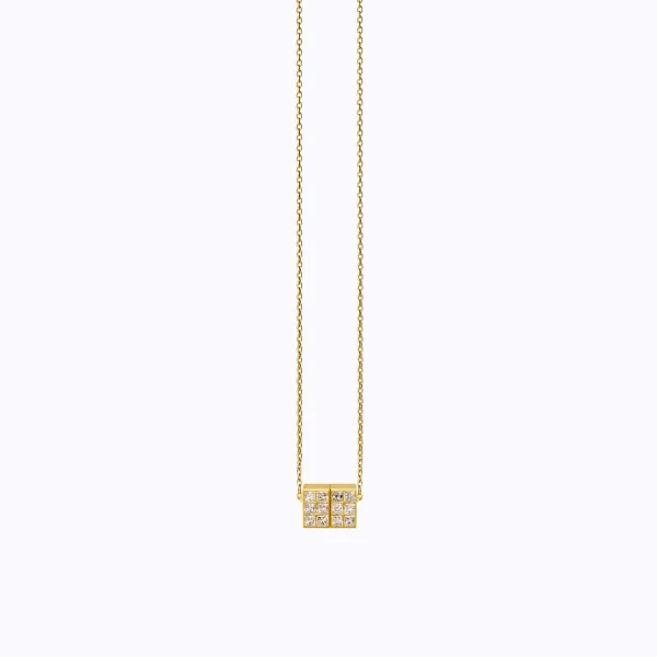 Diamond Cube Necklace 01^Shihara Clearance
