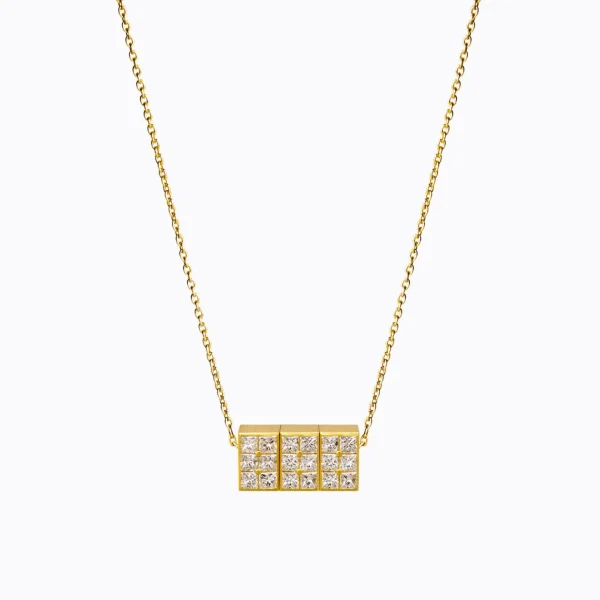 Diamond Cube Necklace 02^Shihara New