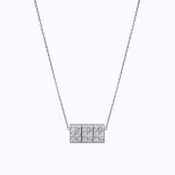 Diamond Cube Necklace 02^Shihara New
