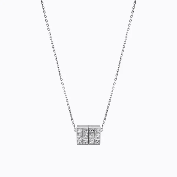 Diamond Cube Necklace 01^Shihara Clearance
