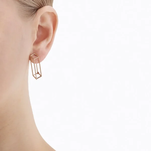 Diamond Rectangle Earring 30^Shihara Sale