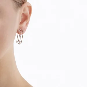 Diamond Rectangle Earring 30^Shihara Sale