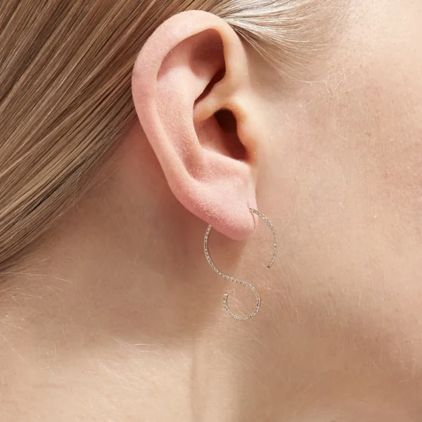 Diamond S Earring 02^Shihara Clearance