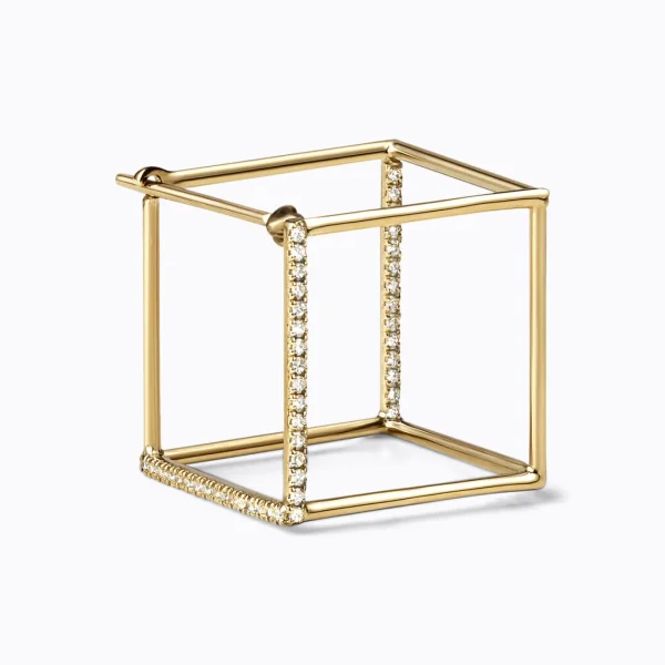 Diamond Square Earring 15 (02)^Shihara Hot