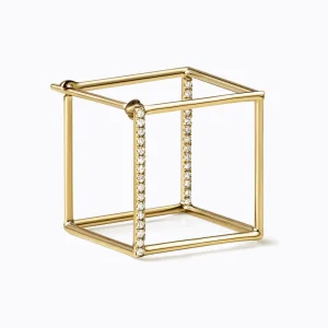 Diamond Square Earring 15 (01)^Shihara Clearance