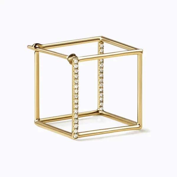 Diamond Square Earring 15 (01)^Shihara Clearance