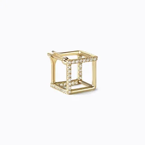 Diamond Square Earring 7 (03)^Shihara Clearance