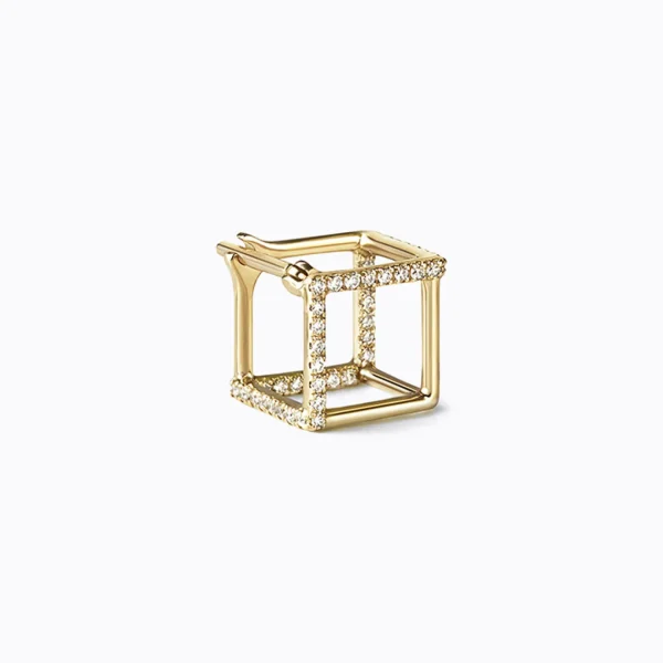 Diamond Square Earring 7 (03)^Shihara Clearance