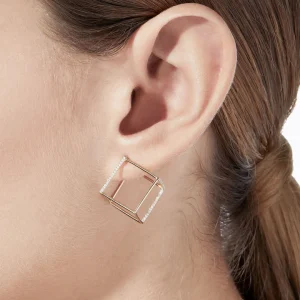 Diamond Square Earring 15 (02)^Shihara Hot