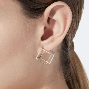 Diamond Square Earring 15 (03)^Shihara Clearance