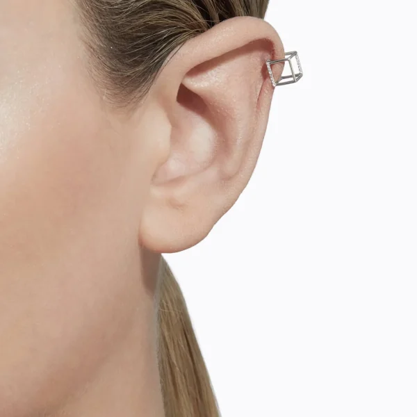 Diamond Square Earring 7 (01)^Shihara Outlet