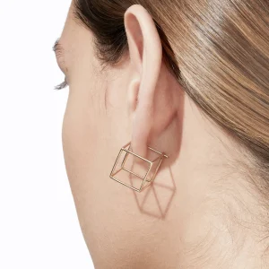 Diamond Square Earring 15 (01)^Shihara Clearance