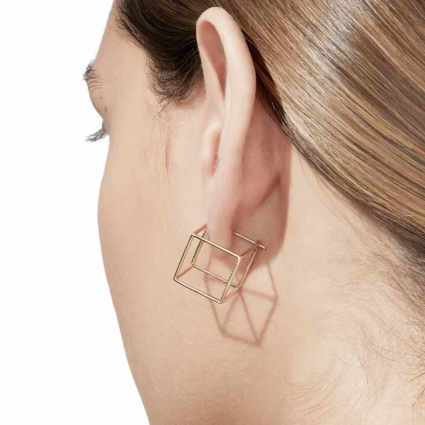 Diamond Square Earring 15 (01)^Shihara Clearance