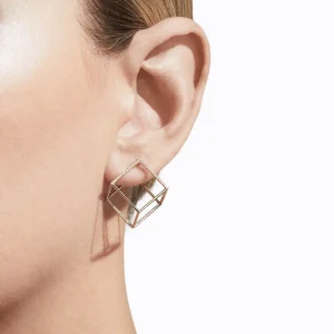 Diamond Square Earring 15 (03)^Shihara Clearance