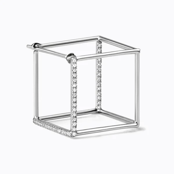 Diamond Square Earring 15 (02)^Shihara Hot